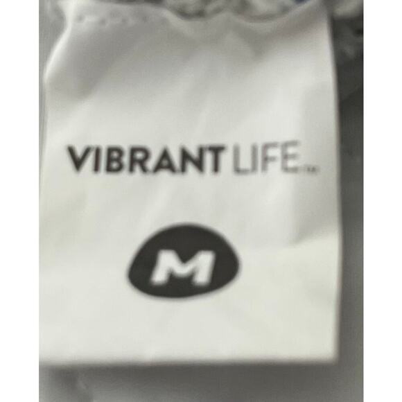 VIBRANT LIFE PULL-OVER, RACERBACK STYLE SWEATER, DOG, MED-PEACH RED BLUE FLORAL - Picture 5 of 6